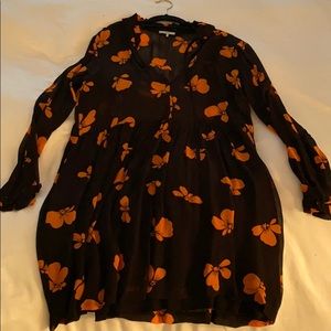 Ganni floral dress size large
